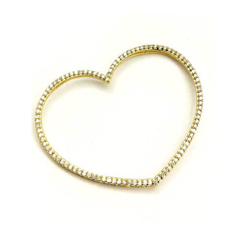 PINGENTE CORAÇÃO AÉREO GG 100 PEDRAS