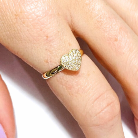 ANEL CORAÇÃO LEVER 25 PEDRAS