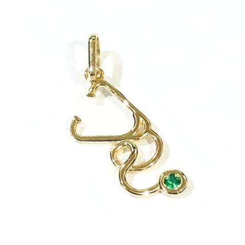 PINGENTE ESTETOSCÓPIO 1 PEDRA