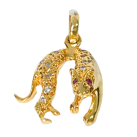 PINGENTE PANTERA MINI 17 PEDRAS