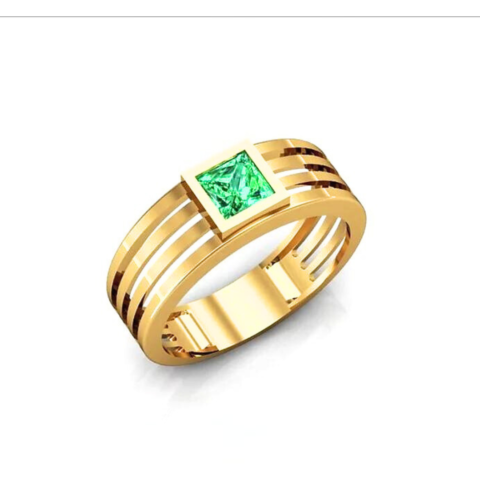 Anel Formatura Carre com 1 pedra 5x5 mm