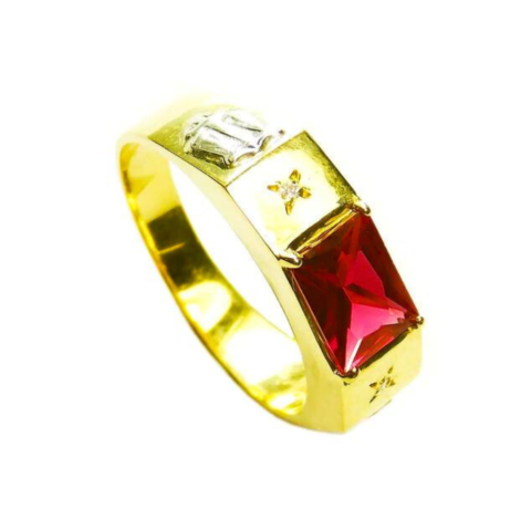 Anel de Formatura Unissex com 1 pedra oval de 6x8 mm

Peso aproximado: 3,94g.