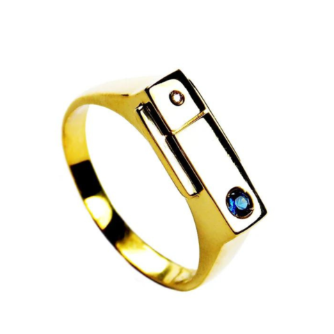 ANEL FORMATURA 2 PEDRAS