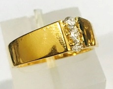 ANEL FORMATURA 3 PEDRAS