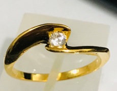 ANEL SOLITÁRIO HÉLICE 1 PEDRA