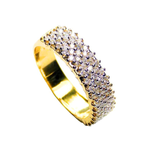 ANEL CAMINHO DE DIAMANTE 83 PEDRAS