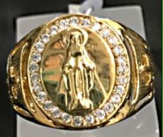 ANEL NOSSA SENHORA DAS GRAÇAS G 27 PEDRAS