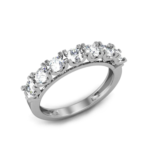 ANEL 1/2 ALIANÇA 7 PEDRAS