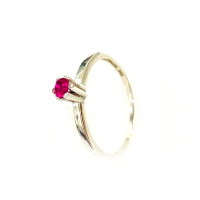 Anel Solitário com 1 pedra natural de 10,0Pts.