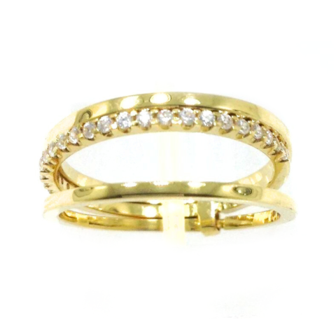 Anel Show com 22 pedras de 0,5 pts