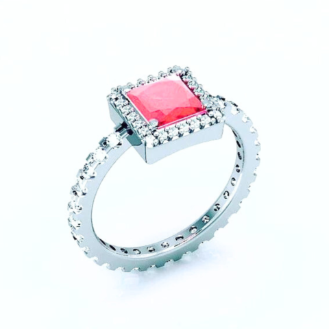 Anel Marrocos em ouro 18K, com 59 pedras