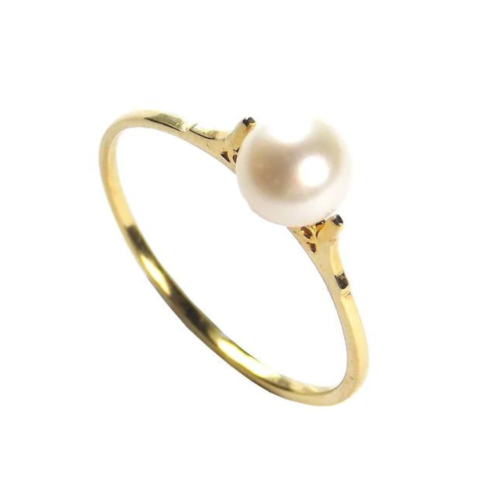 Anel Pérola Mimo com uma pérola redonda 6,0 mm