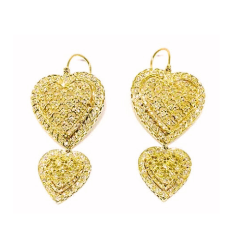 BRINCO CORAÇÃO DUPLO 164 PEDRAS