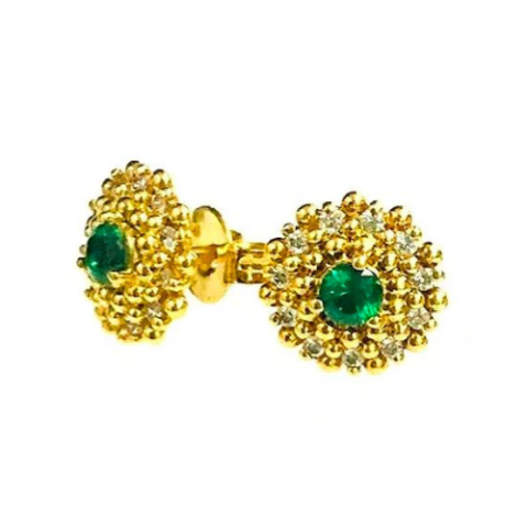 Brinco Amora com 22 pedras de 0.5 Pts e 2 de 2.0 mm