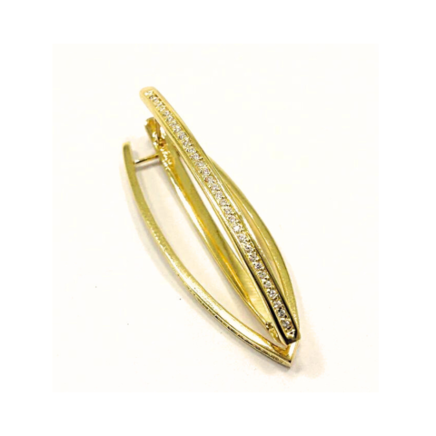 BRINCO OVAL ARGOLA G 62 PEDRAS