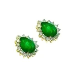 Brinco Gota Star com 24 pedras de 0,8 Pts e 2 gotas 7 x 6 mm