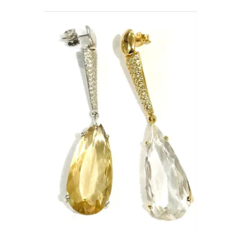 Anel Adriana com 80 pedras de 0,5 Pts e 2 pedras 28 x 12 mm