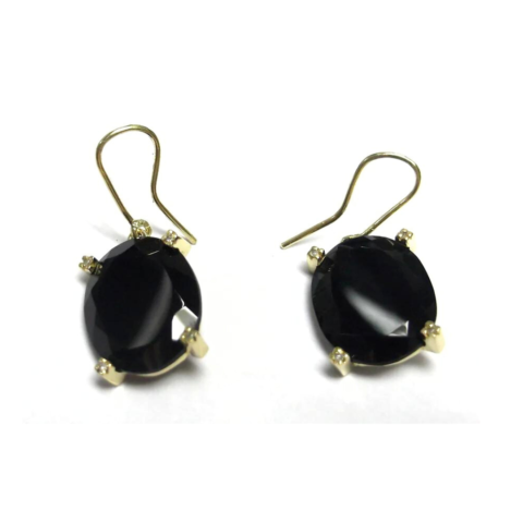 Brinco Zohar com 8 pedras de 0.5 Pts e 2 pedras 13 x 16 mm