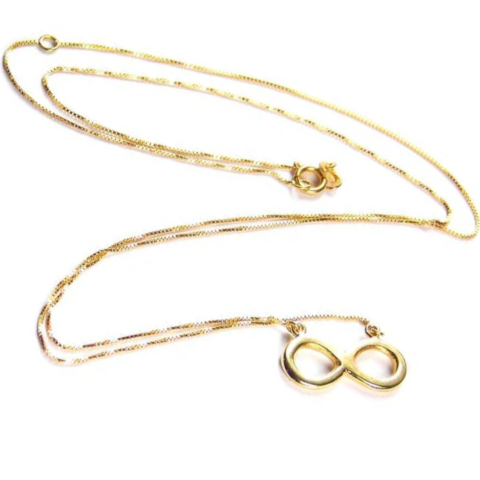 Colar Infinito em ouro 18K, sem pedras