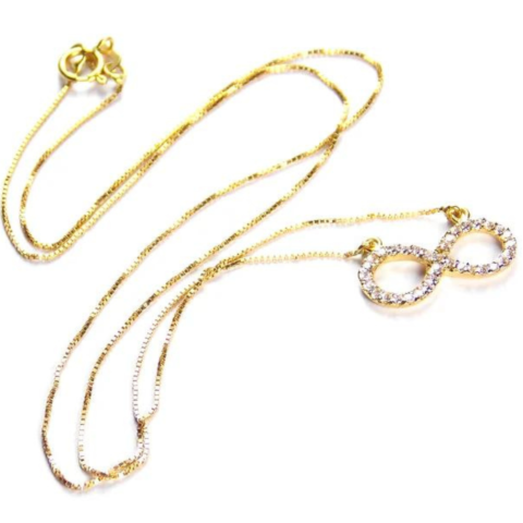 COLAR INFINITO P 34 PEDRAS