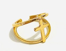 BRINCO PIERCING CRUZ SEM PEDRAS