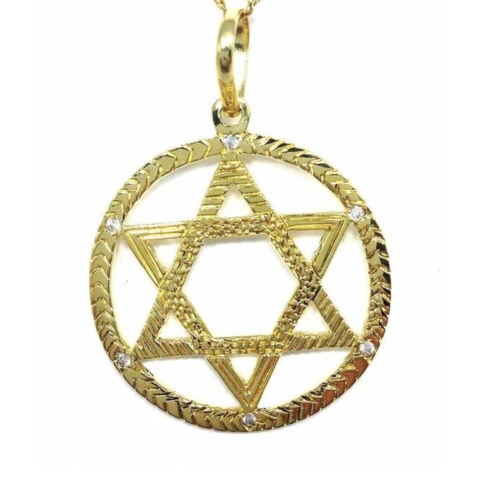 PINGENTE ESTRELA DAVID 6 PEDRAS