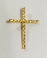 PINGENTE CRUZ PALITO M 20 PEDRAS
