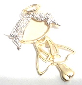 PINGENTE TÍMIDA LACINHO M 6 PEDRAS