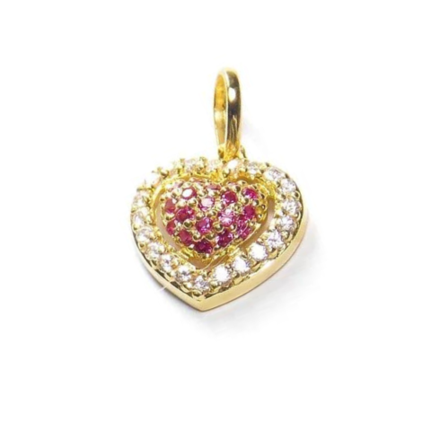 Pingente Coração de Amor com 39 pedras de 0,5 Pts