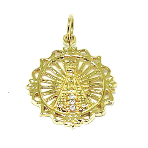 PINGENTE NOSSA SENHORA APARECIDA 3 PEDRAS