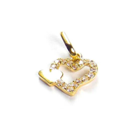 PINGENTE CORAÇÃO CONTIDO 16 PEDRAS