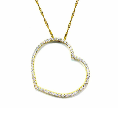 PINGENTE CORAÇÃO AÉREO 64 PEDRAS