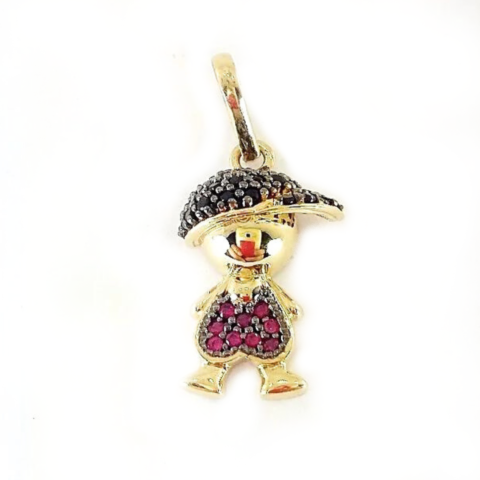 PINGENTE BONECO JUNINHO 26 PEDRAS