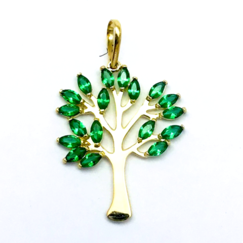 Pingente Árvore da Vida com 18 pedras 2 x 4 mm