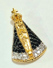 PINGENTE NOSSA SENHORA M 48 PEDRAS