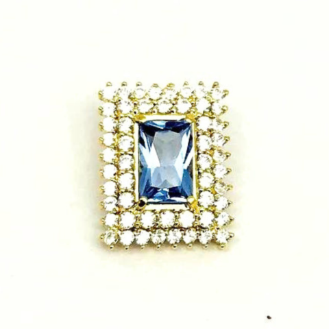 Pingente Baguet 2 Filas com 27 pedras