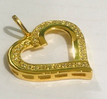 PINGENTE CORAÇÃO MÃE 35 PEDRAS