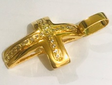 PINGENTE CRUZ MONTADA 24 PEDRAS