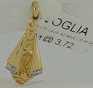 PINGENTE NOSSA SENHORA APARECIDA 4 PEDRAS