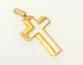 PINGENTE CRUZ 3D SEM PEDRAS