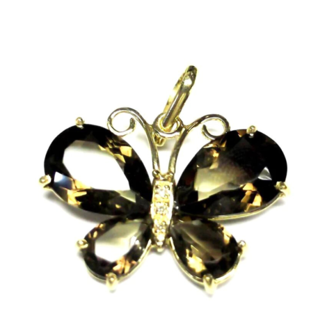 Pingente Borboleta Pastilha com 7 pedras