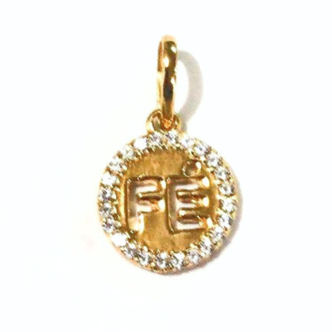 PINGENTE FÉ MINI 24 PEDRAS
