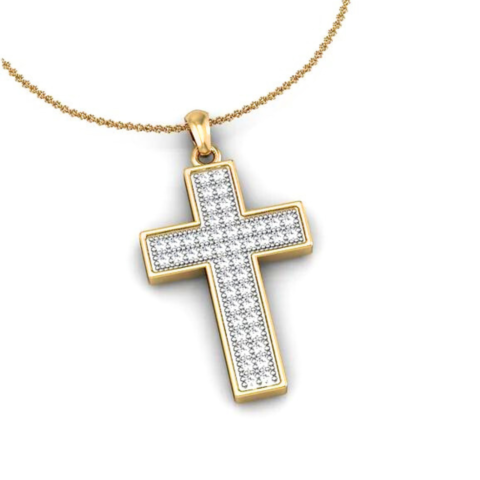 PINGENTE CRUZ INGRID 49 PEDRAS