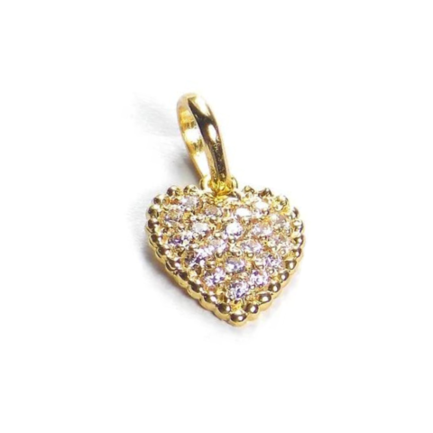 PINGENTE CORAÇÃO BORDA 19 PEDRAS