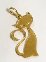 PINGENTE GATINHA 1 PEDRA