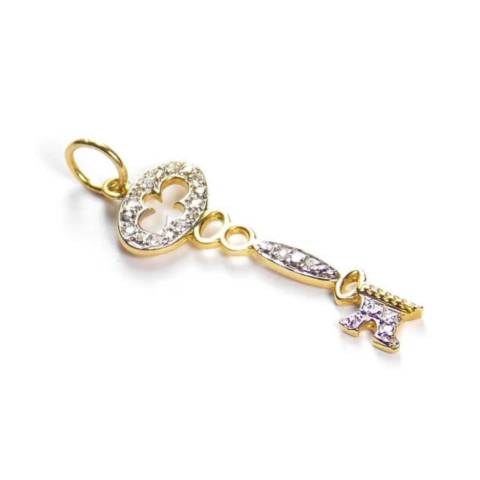 PINGENTE CHAVE DO TESOURO 10 PEDRAS