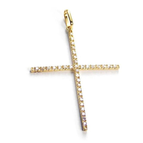 PINGENTE CRUZ PALITO 34 PEDRAS