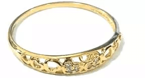 ANEL APARADOR 2CORAÇOES 6 PEDRAS