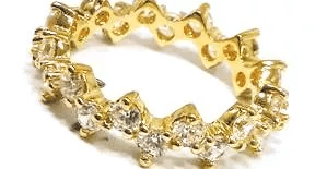 ANEL ALIANÇA INTEIRA 20 PEDRAS