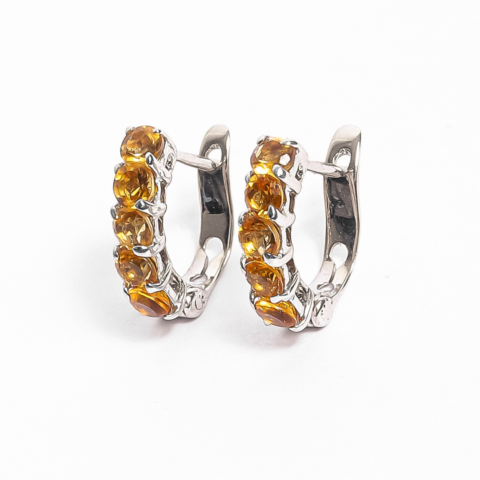 Brinco Trio Pedra G  em ouro 18k , com 10 pedras